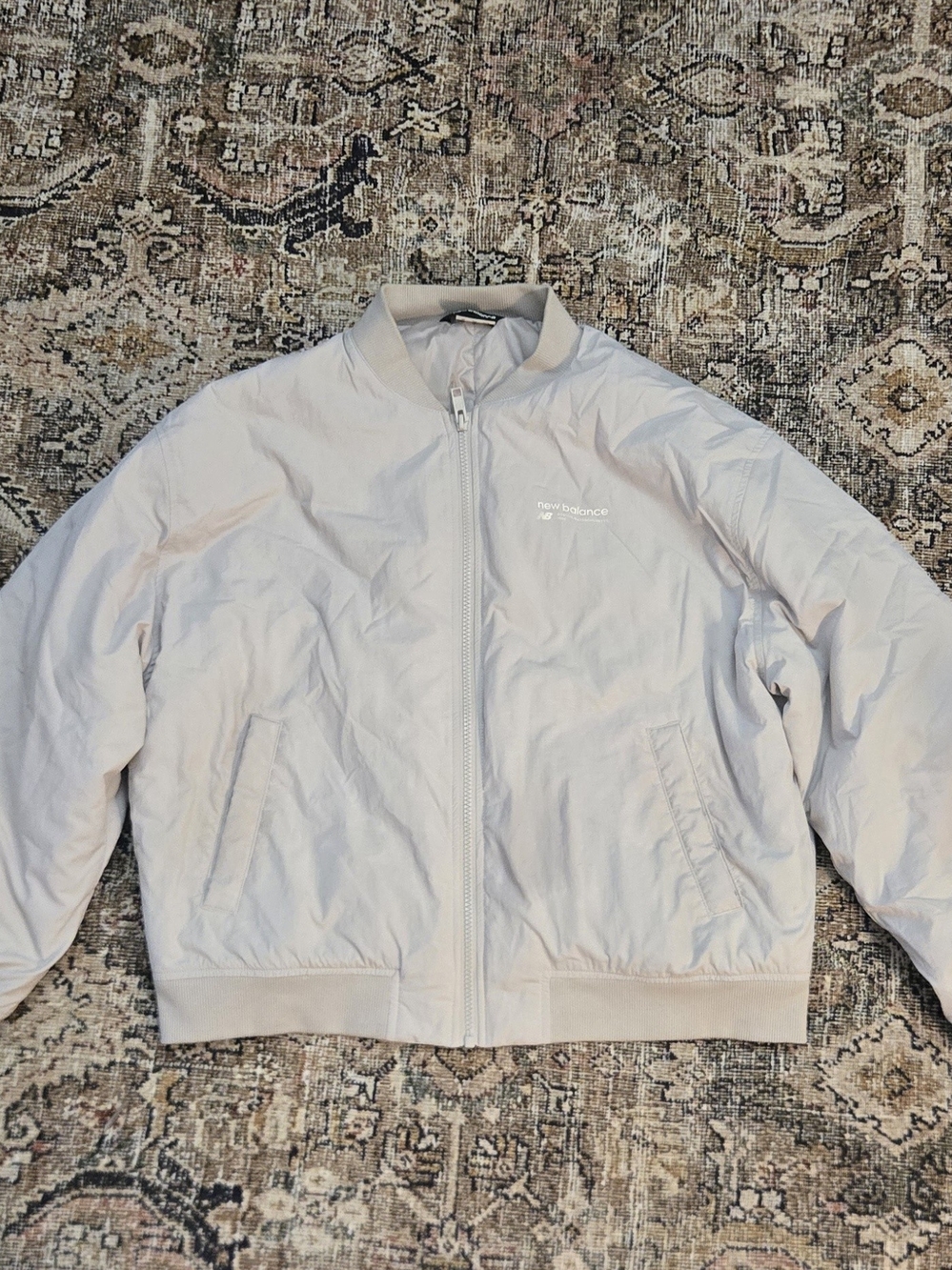 New Balance Light Gray Bomber Jacket Size Small